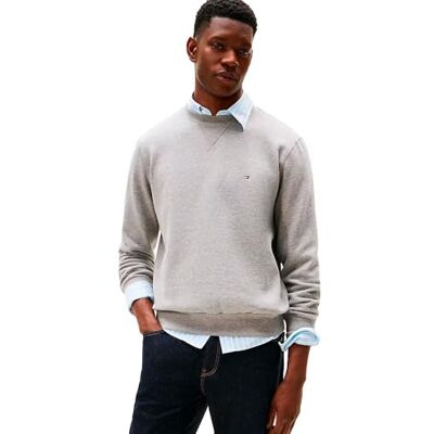 Tommy Hilfiger herr ESSENTIAL FLEECE CREWNECK MW0MW37232 pullover tröja, grå, XXL, Grå (medium grå ljung), XXL Tommy Hilfiger herr ESSENTIAL FLEECE CREWNECK MW0MW37232 pullover tröja, grå, XXL, Grå (medium grå ljung), XXL