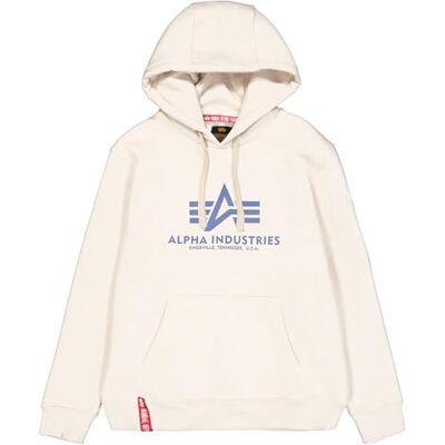 Alpha Industries Basic Hoodie för män, Vintage White, M Alpha Industries Basic Hoodie för män, Vintage White, M