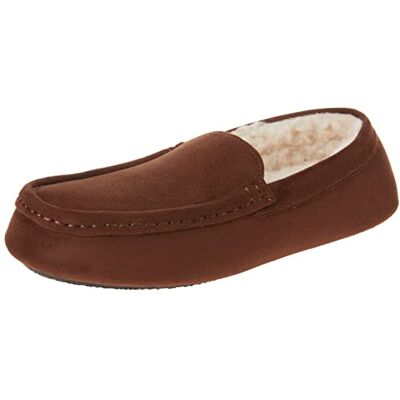 Amazon Essentials herr Moccassin toffel, Mörk toffee brun mikromocka, 7 US Amazon Essentials herr Moccassin toffel, Mörk toffee brun mikromocka, 7 US