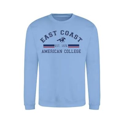AMERICAN COLLEGE USA Tröja tröja med tryck varma kläder blandade män och kvinnor casual modell ACSCRW2 himmelsblå S, turkos, S AMERICAN COLLEGE USA Tröja tröja med tryck varma kläder blandade män och kvinnor casual modell ACSCRW2 himmelsblå S, turkos, S