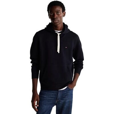 Tommy Hilfiger herr ESSENTIAL FLEECE HOODY MW0MW37230, pullover huvtröja, blå, S, Blå (ökenhimmel), S Tommy Hilfiger herr ESSENTIAL FLEECE HOODY MW0MW37230, pullover huvtröja, blå, S, Blå (ökenhimmel), S