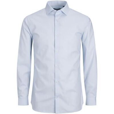 JACK & JONES Jprblaparker skjorta L/S Noos skjorta, Kashmirblå/passform: smal passform, XXL JACK & JONES Jprblaparker skjorta L/S Noos skjorta, Kashmirblå/passform: smal passform, XXL