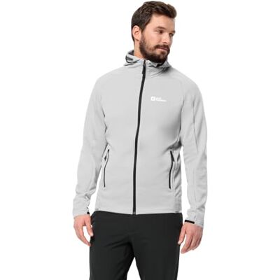 Jack Wolfskin Alpgrat Hooded Fz M fleecejacka, cool grå, s herr, sval grå, S Jack Wolfskin Alpgrat Hooded Fz M fleecejacka, cool grå, s herr, sval grå, S