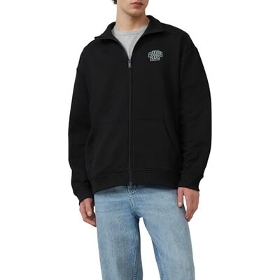 QS Sweatshirt-jacka med ståkrage och framtryck, svart, M QS Sweatshirt-jacka med ståkrage och framtryck, svart, M