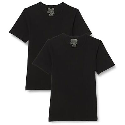 Dim T-shirt för män med termoregulator i bomull rund hals sport x2, svart, M Dim T-shirt för män med termoregulator i bomull rund hals sport x2, svart, M
