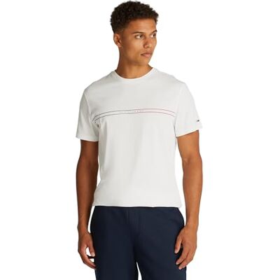 Tommy Jeans herr TJM SLIM ENTRY GRAPHIC TEE EXT S/S t-shirt, vit, XXL, Vit (Ecru), XXL Tommy Jeans herr TJM SLIM ENTRY GRAPHIC TEE EXT S/S t-shirt, vit, XXL, Vit (Ecru), XXL