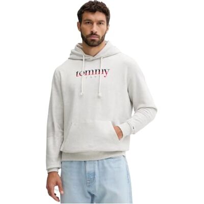 Tommy Jeans herr TJM REG DNA HOODIE EXT DM0DM22113, grå, XXL, Grå (Lt Grey Htr), XXL Tommy Jeans herr TJM REG DNA HOODIE EXT DM0DM22113, grå, XXL, Grå (Lt Grey Htr), XXL