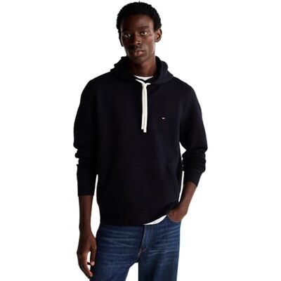 Tommy Hilfiger herr ESSENTIAL FLEECE HOODY MW0MW37230, pullover huvtröja, blå, XXL, Blå (ökenhimmel), XXL Tommy Hilfiger herr ESSENTIAL FLEECE HOODY MW0MW37230, pullover huvtröja, blå, XXL, Blå (ökenhimmel), XXL