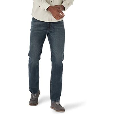 Wrangler Free to Stretch-jeans för män, normal passform, 36W / 34L Wrangler Free to Stretch-jeans för män, normal passform, 36W / 34L
