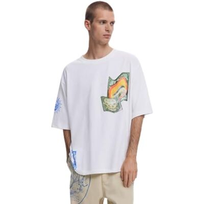 Desigual TS_Kiko, 1000 Vit, M, Vit, M Desigual TS_Kiko, 1000 Vit, M, Vit, M