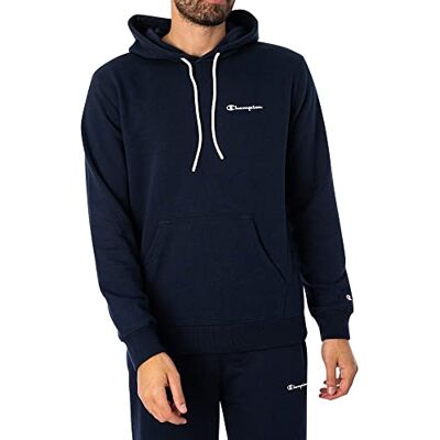 Champion Herr Legacy amerikanska klassiker tung strömblandning frotté liten logotyp huvtröja, marinblå, XXL Champion Herr Legacy amerikanska klassiker tung strömblandning frotté liten logotyp huvtröja, marinblå, XXL