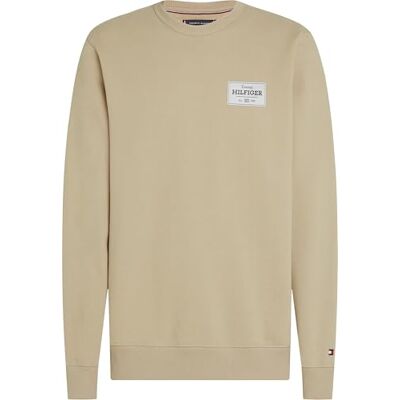 Tommy Hilfiger herr MONOTYPE LABEL TRÖJA MW0MW37466 Pullover sweatshirt, khaki, S, Kaki (sandelträ), S Tommy Hilfiger herr MONOTYPE LABEL TRÖJA MW0MW37466 Pullover sweatshirt, khaki, S, Kaki (sandelträ), S