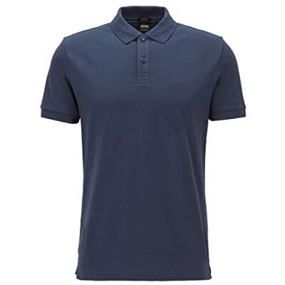 Boss Piro pikétröja för män, Blå (marinblå 410), XL Boss Piro pikétröja för män, Blå (marinblå 410), XL