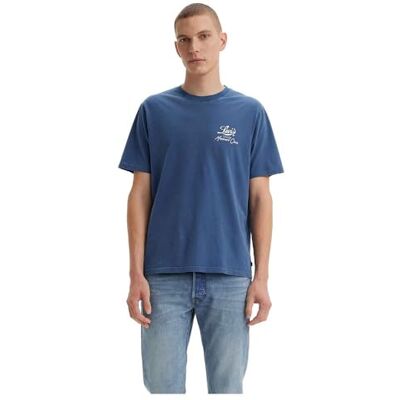 Levi's T-shirt för män Ss avslappnad passform, Brin palmträd vintage indigo, S Levi's T-shirt för män Ss avslappnad passform, Brin palmträd vintage indigo, S