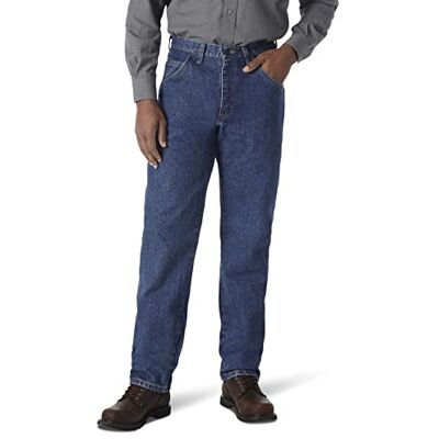 Wrangler Riggs Workwear mens Fr Flame Resistant Relaxed Fit jeans, Medium Fade, 42W x 34L US Wrangler Riggs Workwear mens Fr Flame Resistant Relaxed Fit jeans, Medium Fade, 42W x 34L US