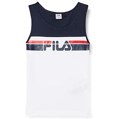 FILA Aldo Grafic t-shirt för pojkar, Ljus vit svart iris, 86 cm FILA Aldo Grafic t-shirt för pojkar, Ljus vit svart iris, 86 cm