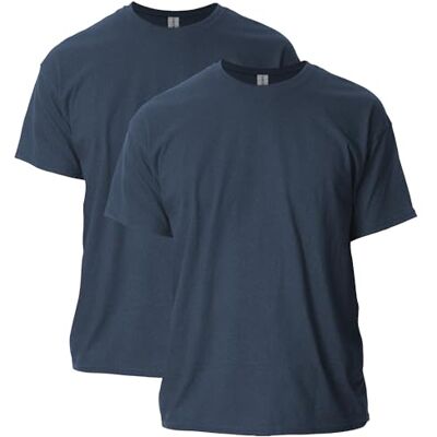 Gildan Men's Ultra Cotton T-Shirt, Style G2000, 2-Pack, Heather Navy, Medium Gildan Men's Ultra Cotton T-Shirt, Style G2000, 2-Pack, Heather Navy, Medium