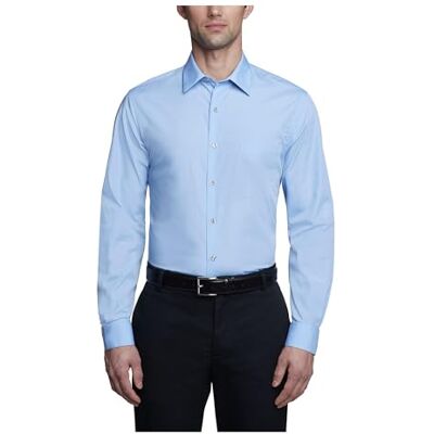 Van Heusen herrklänning skjorta anpassad poplin solid, Cameo Blå, 15.5 Neck / 34-35 Sleeve Van Heusen herrklänning skjorta anpassad poplin solid, Cameo Blå, 15.5 Neck / 34-35 Sleeve