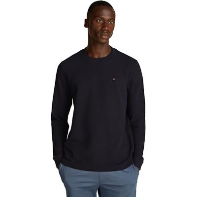 Tommy Hilfiger Herr texturerad Ls Tee L/S T-shirts, Öken himmel, S Tommy Hilfiger Herr texturerad Ls Tee L/S T-shirts, Öken himmel, S