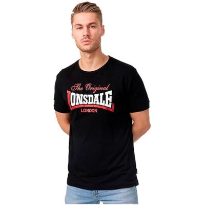 Lonsdale Herr Aldingham T-shirt SVART L Lonsdale Herr Aldingham T-shirt SVART L