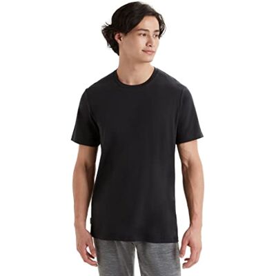 Icebreaker TENCEL Lyocell Cotton SS T-Shirt För Herrar För Vardagsbruk, Äventyr, Gym Och Träning Svart, L Icebreaker TENCEL Lyocell Cotton SS T-Shirt För Herrar För Vardagsbruk, Äventyr, Gym Och Träning Svart, L