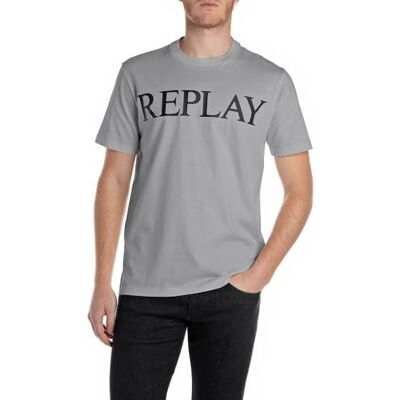 Replay herr tshirt, 093 Lead Grey, S Replay herr tshirt, 093 Lead Grey, S