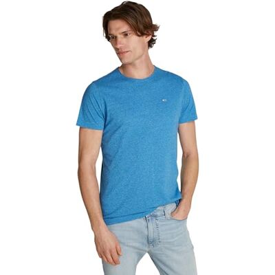 Tommy Jeans Tommy Hilfiger herr TJM Xslim Jaspe C Neck Ext S/S stickade toppar, Kustkobolt, XS Tommy Jeans Tommy Hilfiger herr TJM Xslim Jaspe C Neck Ext S/S stickade toppar, Kustkobolt, XS
