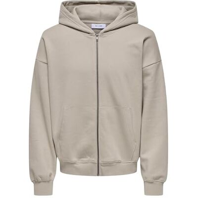 Only & Sons ONSTURNER Life VTG zip huvtröja sweat NOOS, String, M Only & Sons ONSTURNER Life VTG zip huvtröja sweat NOOS, String, M