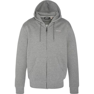 Schott NYC Huvtröja med dragkedja med Schott-broderi, SWCASUAL3, Färg: grå, XL Schott NYC Huvtröja med dragkedja med Schott-broderi, SWCASUAL3, Färg: grå, XL
