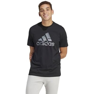 adidas För Män Camo Badge of Sport Graphic Tee, Black, M adidas För Män Camo Badge of Sport Graphic Tee, Black, M