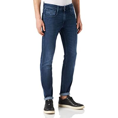 Replay Anbass X-lite jeans för män, 7 mörkblå, 29W x 34L Replay Anbass X-lite jeans för män, 7 mörkblå, 29W x 34L