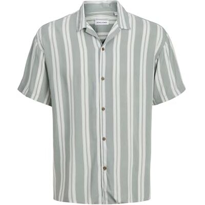 JACK & JONES JJEJEFF randig resort skjorta SS SN, Isberggrön, M JACK & JONES JJEJEFF randig resort skjorta SS SN, Isberggrön, M