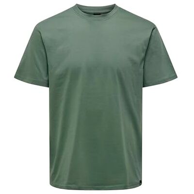 Only & Sons Onsmax Life Ss Stitch Tee Noos t-shirt, Mörk skog, XS Only & Sons Onsmax Life Ss Stitch Tee Noos t-shirt, Mörk skog, XS
