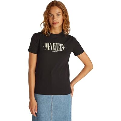 Calvin CK JEANS dam 19 GRAPHIC REG TEE J20J225259, svart (svart), M, Svart (k svart), M Calvin CK JEANS dam 19 GRAPHIC REG TEE J20J225259, svart (svart), M, Svart (k svart), M