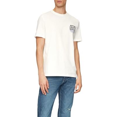 s.Oliver T-shirt för män med tryck på framsidan, 01d2, L s.Oliver T-shirt för män med tryck på framsidan, 01d2, L