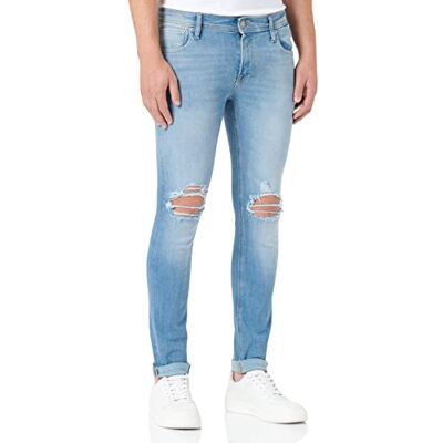 JACK & JONES Jeans för män, Blå denim, 29W x 34L JACK & JONES Jeans för män, Blå denim, 29W x 34L