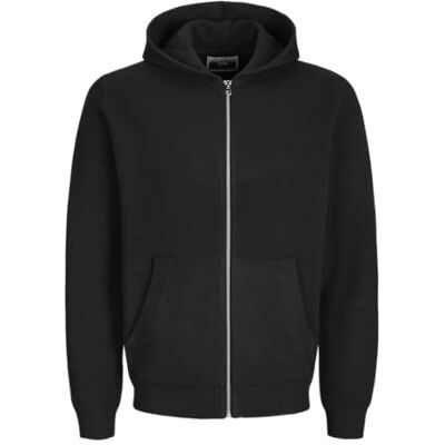 JACK & JONES JACK&JONES JCOCALEB stickad huvtröja med dragkedja BF, svart, M JACK & JONES JACK&JONES JCOCALEB stickad huvtröja med dragkedja BF, svart, M