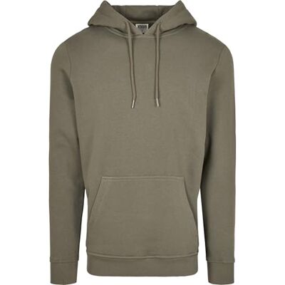 Urban Classics Huvtröja för män, ekologisk bomull, ekologisk basic, huvtröja för män, i många färger, storlekar S–5XL, OLIV, L Urban Classics Huvtröja för män, ekologisk bomull, ekologisk basic, huvtröja för män, i många färger, storlekar S–5XL, OLIV, L