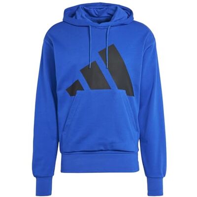 adidas För Män ESSENTIALS BIG LOGO FRENCH TERRY HOODIE, team royal blue/black, L adidas För Män ESSENTIALS BIG LOGO FRENCH TERRY HOODIE, team royal blue/black, L