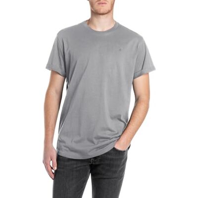 Replay herr basic t-shirt rund hals kortärmad, 093 Lead Grey, XL Replay herr basic t-shirt rund hals kortärmad, 093 Lead Grey, XL