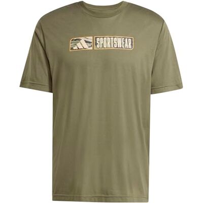 adidas Mezczyzni CLIMACOOL CAMO LINEAR GRAPHIC T-SHIRT, olive strata, XS adidas Mezczyzni CLIMACOOL CAMO LINEAR GRAPHIC T-SHIRT, olive strata, XS