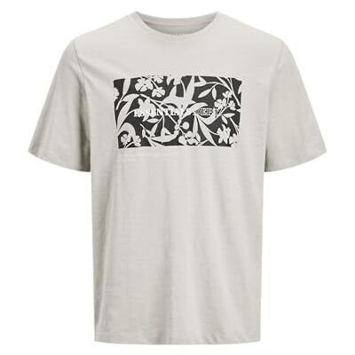JACK & JONES Jjjeff Monokrom form Tee Ss Crew Neck, Moonbeam, L JACK & JONES Jjjeff Monokrom form Tee Ss Crew Neck, Moonbeam, L