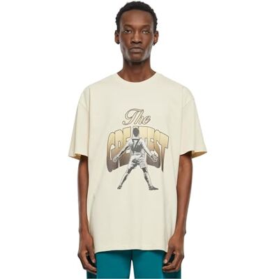 Tee Upscale herr-t-shirt, supertung oversize t-shirt, tryck t-shirt för män, överdimensionerad passform, streetwear, sand, S Tee Upscale herr-t-shirt, supertung oversize t-shirt, tryck t-shirt för män, överdimensionerad passform, streetwear, sand, S