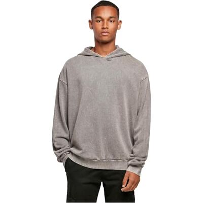 Build Your Brand Acid Washed Oversized Hoody Huvtröja, Asfalt, L Build Your Brand Acid Washed Oversized Hoody Huvtröja, Asfalt, L
