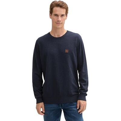 TOM TAILOR herrtröja, 13160 Stickad marinblå smälter, S TOM TAILOR herrtröja, 13160 Stickad marinblå smälter, S