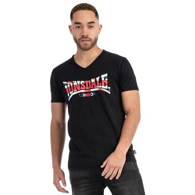 Lonsdale T-shirt för män, normal passform, stanydale, Svart/röd/vit, XL, 117526 Lonsdale T-shirt för män, normal passform, stanydale, Svart/röd/vit, XL, 117526
