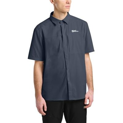 Jack Wolfskin herr Vandra S/S skjorta M, Midnight Sky, S, Midnattshimmel, S Jack Wolfskin herr Vandra S/S skjorta M, Midnight Sky, S, Midnattshimmel, S
