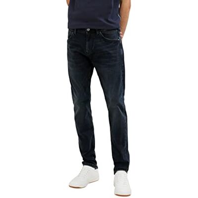 TOM TAILOR Herr 1035777 troy slim jeans, 10170-blå svart denim, 38 W/32 L TOM TAILOR Herr 1035777 troy slim jeans, 10170-blå svart denim, 38 W/32 L