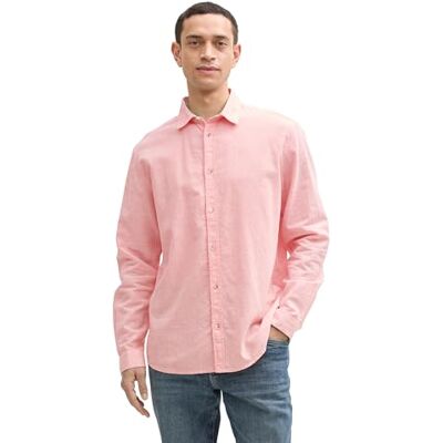 TOM TAILOR herrskjorta, 37201 – Hazy Coral Rose Chambray, M TOM TAILOR herrskjorta, 37201 – Hazy Coral Rose Chambray, M
