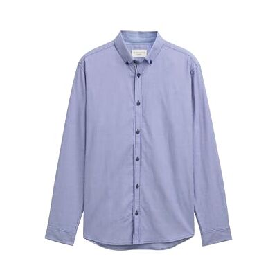 TOM TAILOR herrskjorta, 37967 – Crest Blue Small Check, L TOM TAILOR herrskjorta, 37967 – Crest Blue Small Check, L